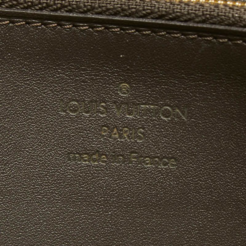 Louis Vuitton Portefeuille Comet Taurillon Zip Around Wallet Galet Gray Leather — view 6