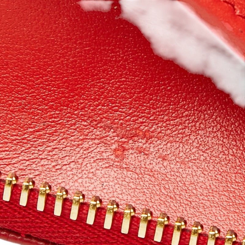 Prada Vitello Move Zip Around Wallet Red Leather — view 6