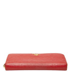 Prada Vitello Move Zip Around Wallet Red Leather — view 3
