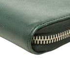 Prada Saffiano Organizer Zip Around Wallet Dark Green Leather — view 4