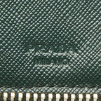 Prada Saffiano Organizer Zip Around Wallet Dark Green Leather — view 6