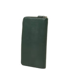Prada Saffiano Organizer Zip Around Wallet Dark Green Leather — view 2
