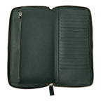 Prada Saffiano Organizer Zip Around Wallet Dark Green Leather — view 8