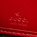 Gucci Guccissima Ribbon Motif Zip Around Wallet Red Leather — view 7
