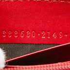 Gucci Guccissima Ribbon Motif Zip Around Wallet Red Leather — view 8