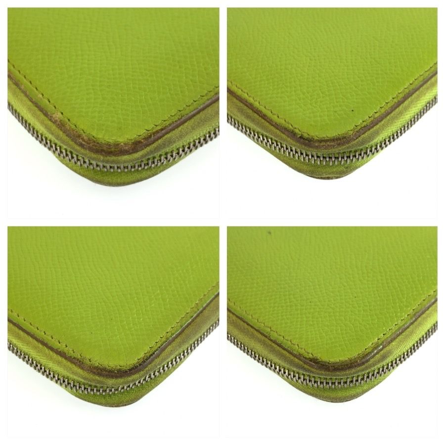 Hermes Azap Long Silk'in Wallet Green Blue Silver Veau Epsom — view 7