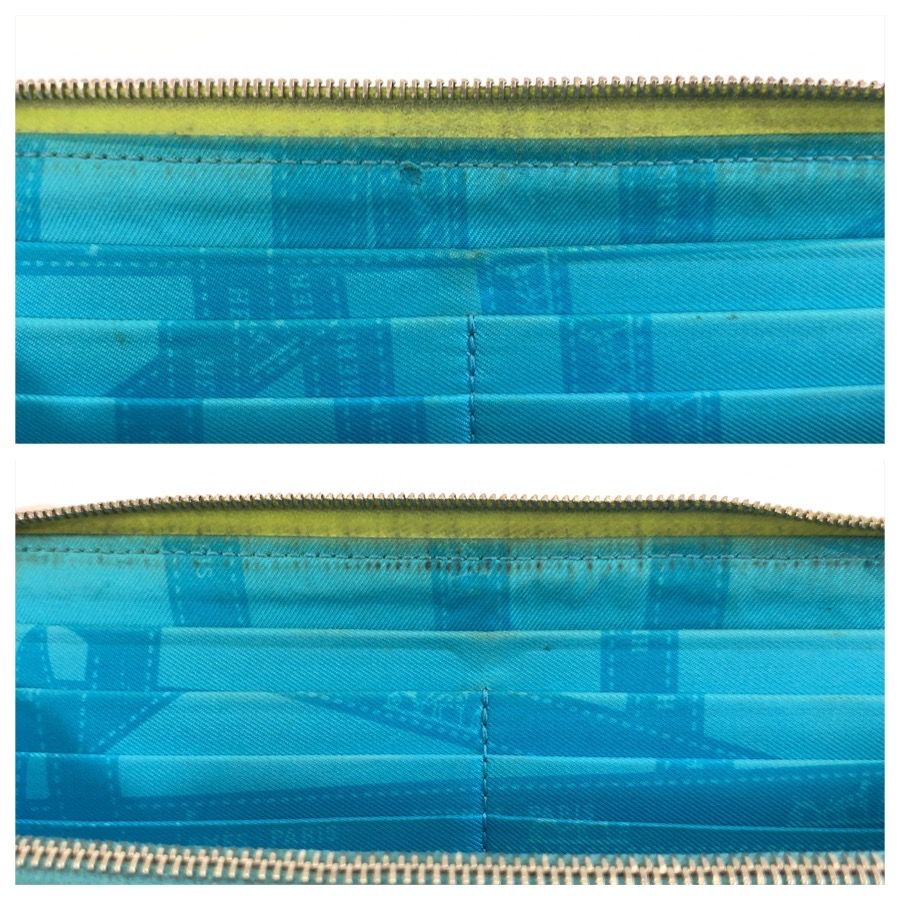 Hermes Azap Long Silk'in Wallet Green Blue Silver Veau Epsom — view 8