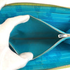 Hermes Azap Long Silk'in Wallet Green Blue Silver Veau Epsom — view 5