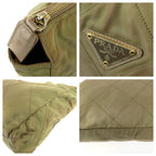 Prada Tessuto Chain Shoulder Bag Khaki Nylon — view 5