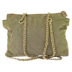 Prada Tessuto Chain Shoulder Bag Khaki Nylon — view 2