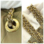 Prada Tessuto Chain Shoulder Bag Khaki Nylon — view 6