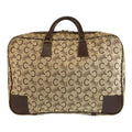 Celine C Macadam Boston Bag Brown Gold Canvas