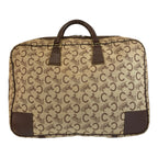 Celine C Macadam Boston Bag Brown Gold Canvas — view 2