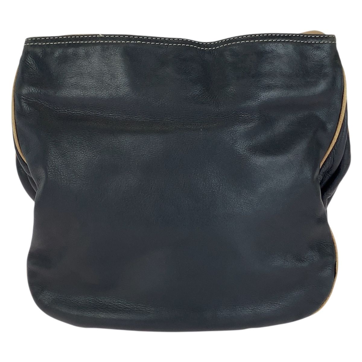 Loewe Anagram Shoulder Bag Black Brown Silver Leather — view 2