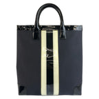 Gucci Sherry Line Tote Bag Black Canvas Patent — view 2