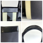 Gucci Sherry Line Tote Bag Black Canvas Patent — view 7
