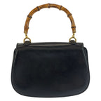 Gucci Bamboo Handbag 000 46 Black Gold Leather — view 2