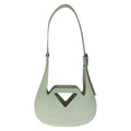 Bottega Veneta the Point Punch Shoulder Bag Green Rubber