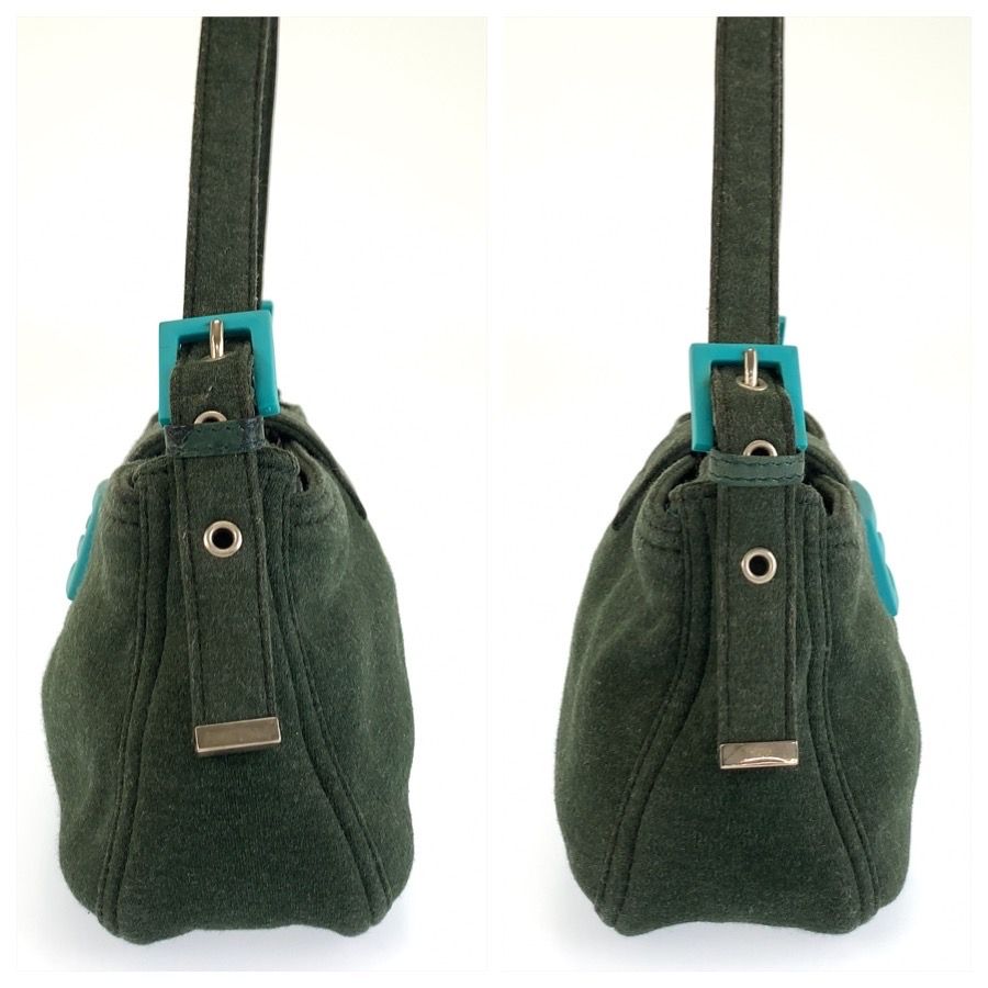 Fendi Mamma Bucket Shoulder Bag 09 Green Canvas — view 8