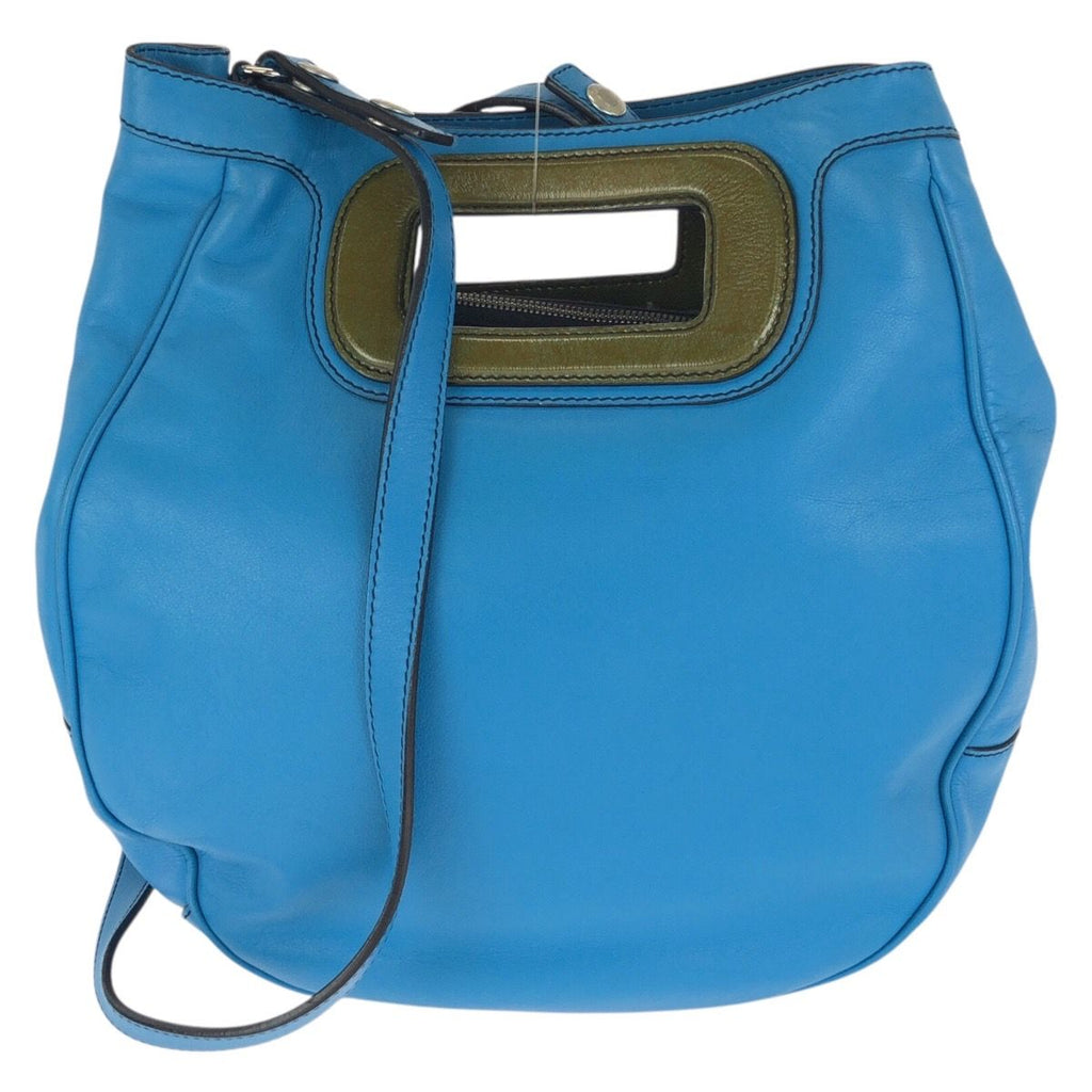 Loewe Anagram Shoulder Bag 2-Way Blue Silver Leather — view 2