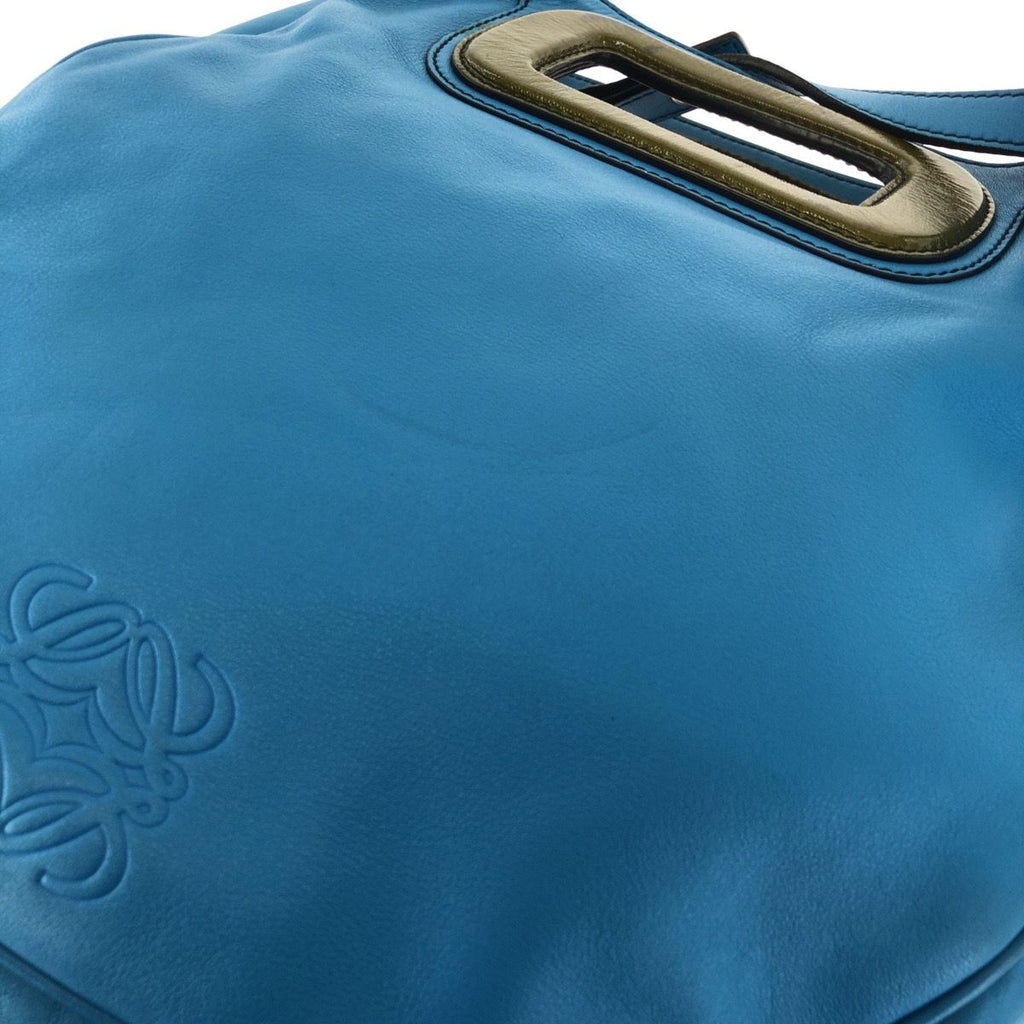 Loewe Anagram Shoulder Bag 2-Way Blue Silver Leather — view 5