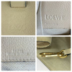 Loewe Hammock Handbag White Beige Gold Leather — view 4