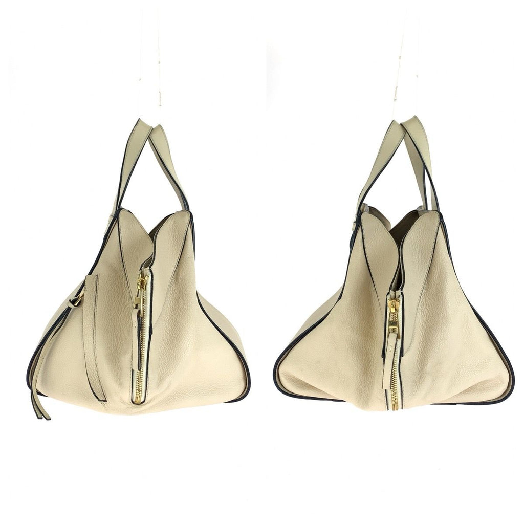 Loewe Hammock Handbag White Beige Gold Leather — view 7