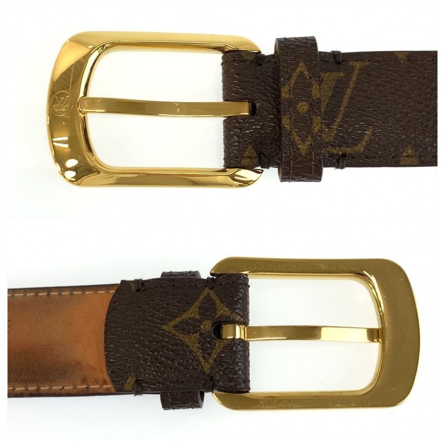 Louis Vuitton Monogram Ceinture Ellipse Belt Brown Gold — view 4