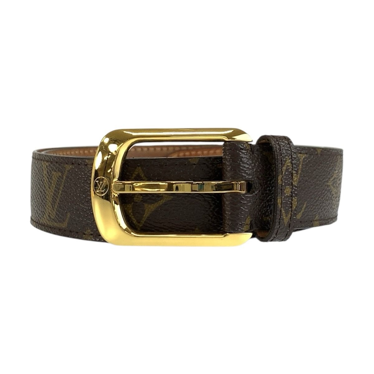 Louis Vuitton Monogram Ceinture Ellipse Belt Brown Gold