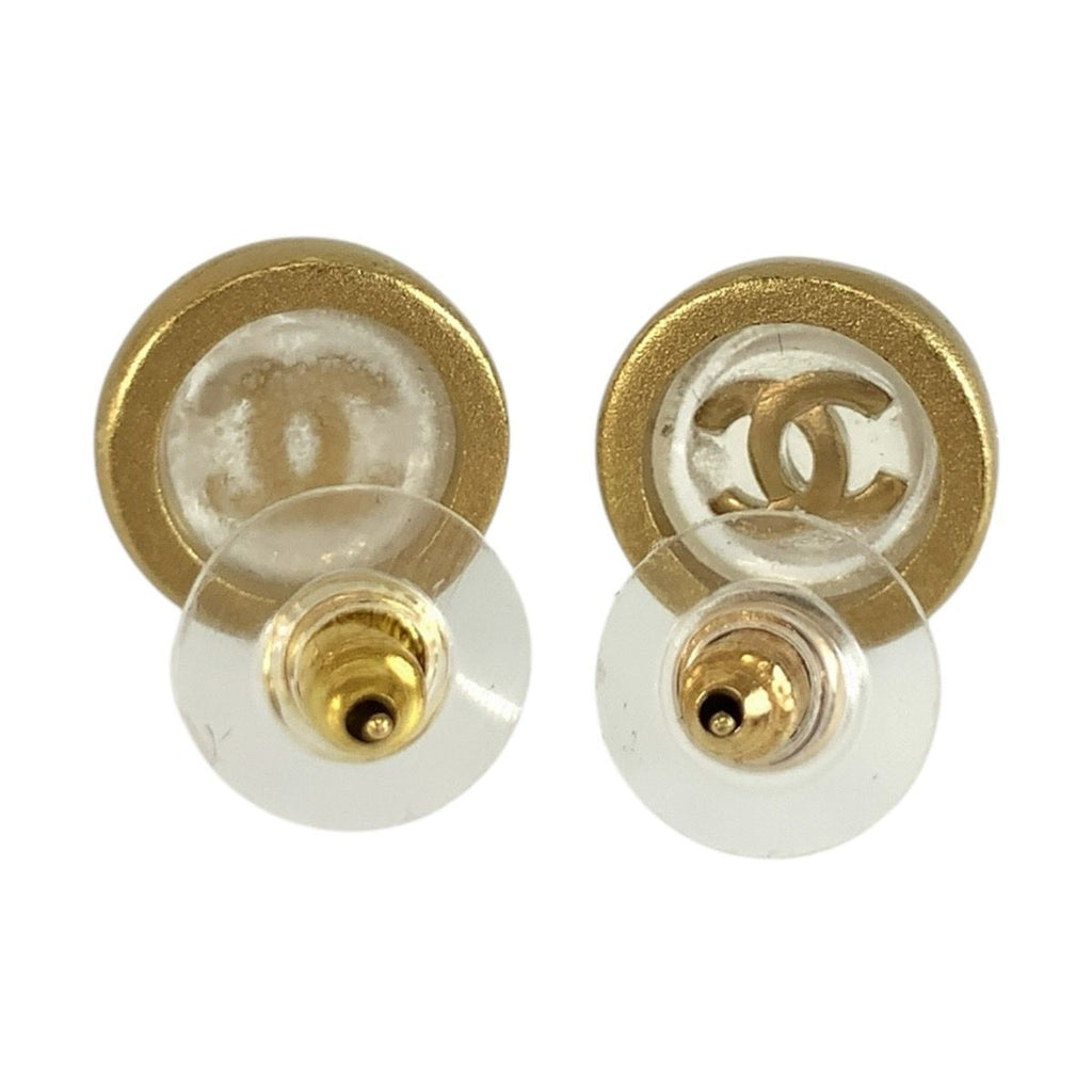 Chanel CC Logo Earrings Gold Plated — view 2