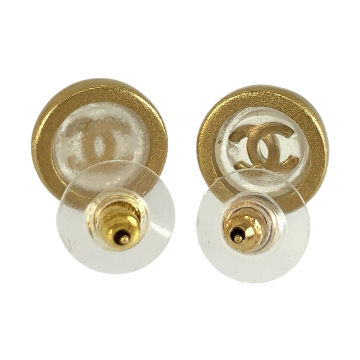 Chanel CC Logo Earrings Gold Plated — view 2
