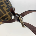 Fendi Zucca Pattern Backpack Brown Black Leather Nylon — view 6