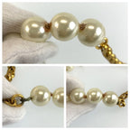 Chanel Long Necklace Gold Plated Faux Pearl — view 4