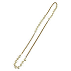 Chanel Long Necklace Gold Plated Faux Pearl