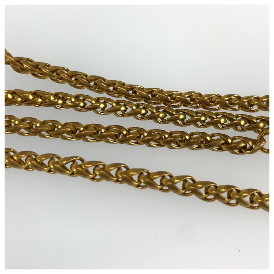 Chanel Long Necklace Gold Plated Faux Pearl — view 6
