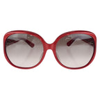 Gucci Interlocking G Sunglasses Red Gold Acetate Metal Eyewear — view 2