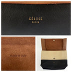 Celine All Soft Pouch Case Brown Black Leather — view 3