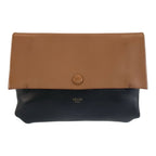 Celine All Soft Pouch Case Brown Black Leather