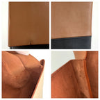 Celine All Soft Pouch Case Brown Black Leather — view 6