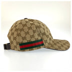 Gucci Sherry Line GG Canvas Cap Baseball Cap Beige Hat — view 5