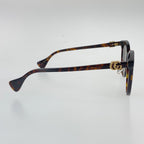 Gucci GG Marmont Sunglasses Brown Gold Acetate Eyewear — view 4