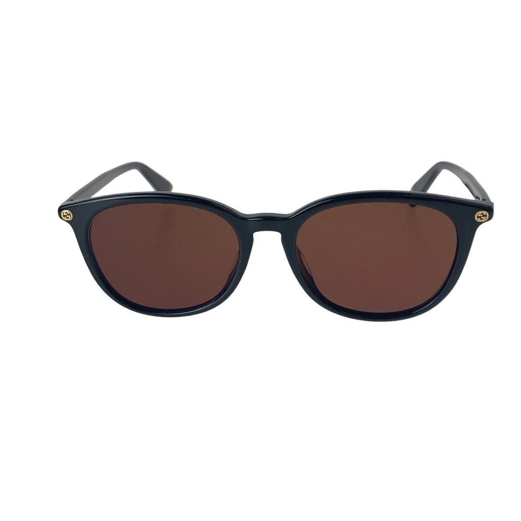 Gucci Interlocking G Sunglasses Black Gold Acetate Eyewear — view 2
