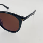 Gucci Interlocking G Sunglasses Black Gold Acetate Eyewear — view 5