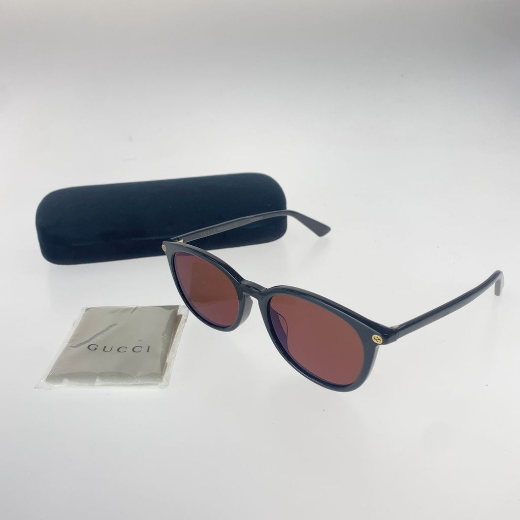 Gucci Interlocking G Sunglasses Black Gold Acetate Eyewear — view 8