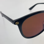 Gucci Interlocking G Sunglasses Black Gold Acetate Eyewear — view 4