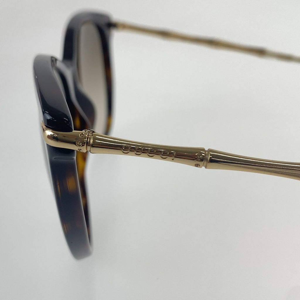 Gucci Bamboo Interlocking G GG Sunglasses Brown Gold Eyewear — view 5