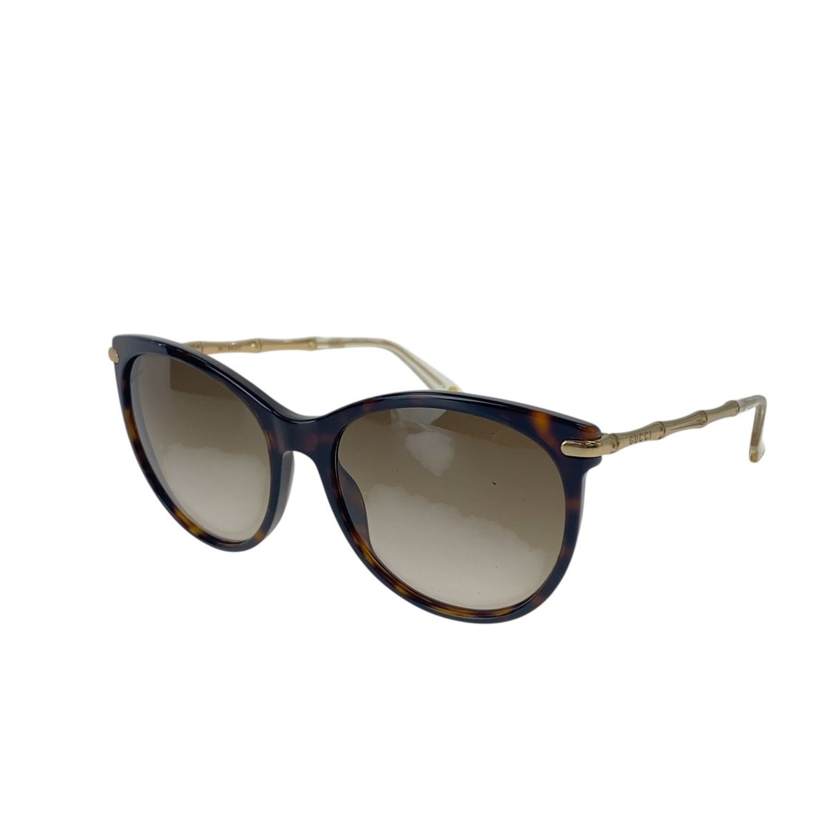 Gucci Bamboo Interlocking G GG Sunglasses Brown Gold Eyewear