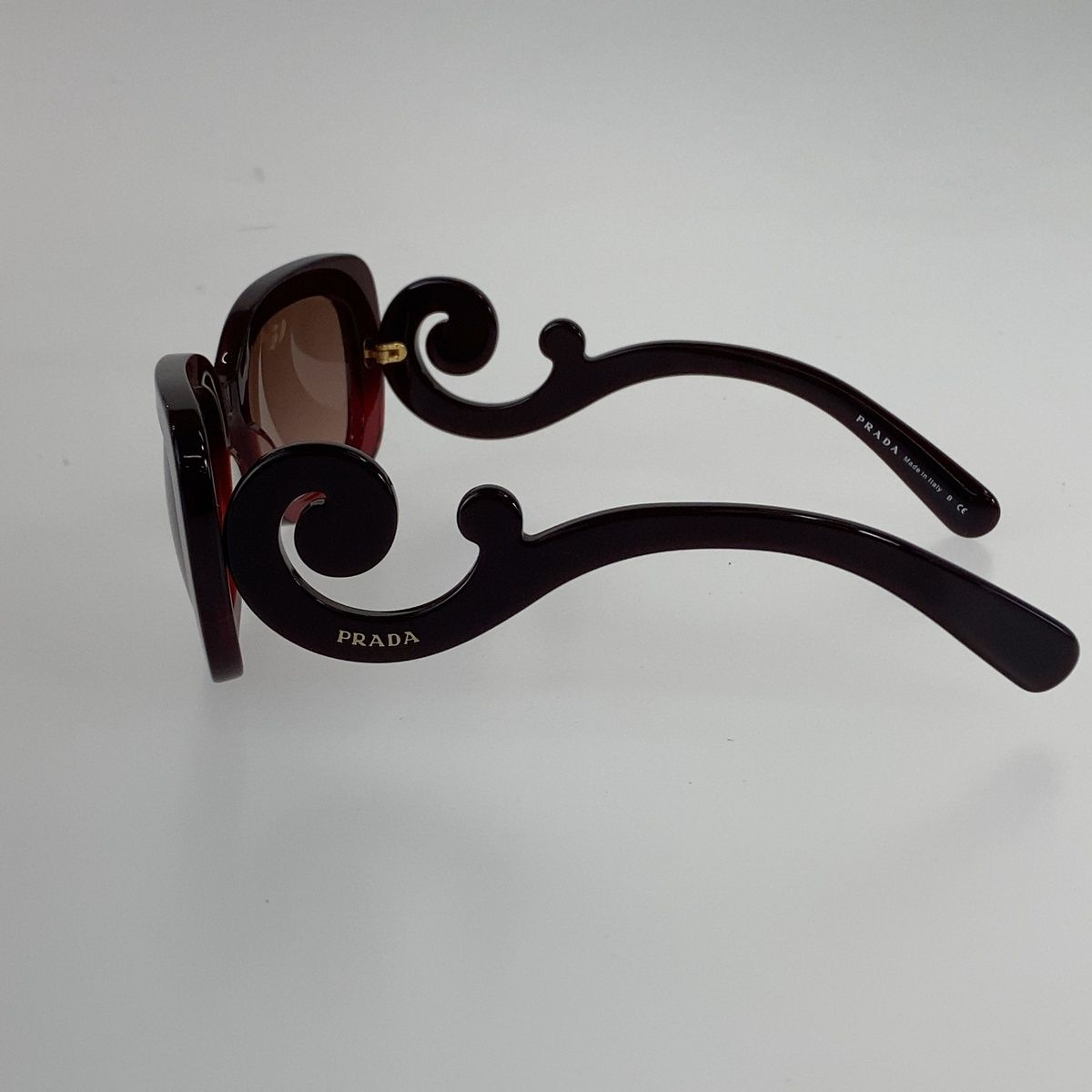Prada Gradient Sunglasses Red Acetate Eyewear — view 5