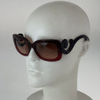 Prada Gradient Sunglasses Red Acetate Eyewear — view 6