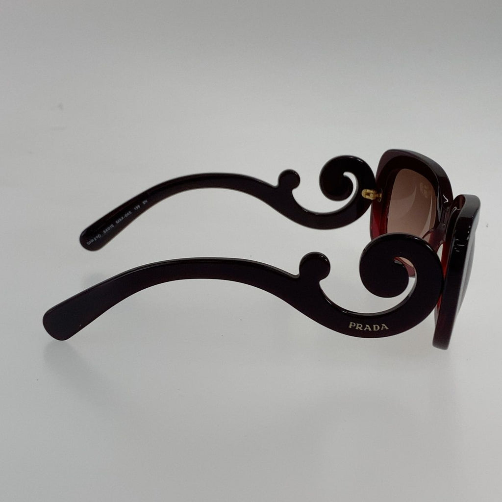 Prada Gradient Sunglasses Red Acetate Eyewear — view 4